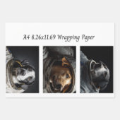 Dressed Up Dogs A4 Wrapping Paper for Decoupage  ラッピングペーパーシート (正面3)