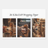 Dressed Up Dogs A4 Wrapping Paper for Decoupage  ラッピングペーパーシート (正面2)