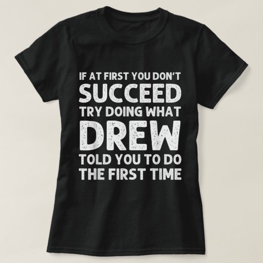 DREWギフト名パーソナライズされた誕生日おもしろいChristm Tシャツ (デザイン正面)