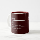 Drew Personalized Name Coffee Mug ツートーンマグカップ (正面左)