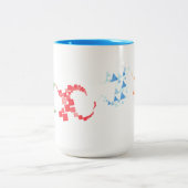 drew'sデザインのマグ-着色されたGeometrics ツートーンマグカップ (中央)