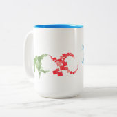 drew'sデザインのマグ-着色されたGeometrics ツートーンマグカップ (正面左)