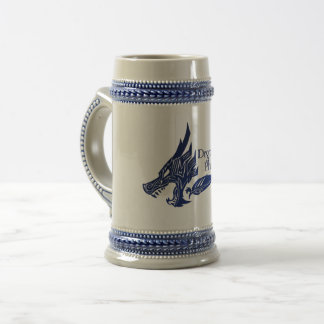 DrgnWings_PhnxFthersのロゴのマグ ビールジョッキ
