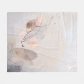 Dried Eucalyptus Leaves Gold Circle Minimal Art フリースブランケット (正面(横))