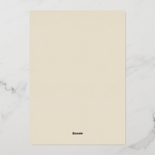 Dried Fan Palm Oasis Botanical Wedding  箔招待状 (裏面)