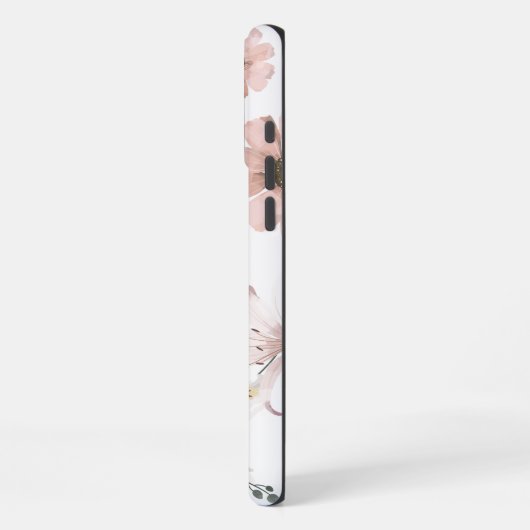 Dried Flower Seamless Pattern iPhoneケース (左側面)