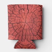 Dried Tree Log Cutaway Pinkish Red Wood Photo 缶クーラー (裏面)