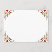 Dried Wildflowers Fall Bridal Advice and Wishes エンクロージャーカード (裏面)