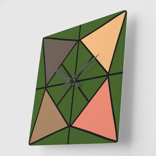 Driehoek, triangel スクエア壁時計 (傾斜)