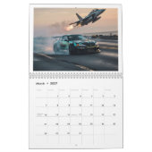 Drift Car Calendar カレンダー (3月 2027)