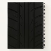 Drift Car Red Muscle Hardcover Spiral Notebook ノートブック (裏面)