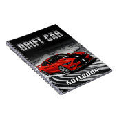 Drift Car Red Muscle Notebook ノートブック (右側)