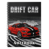 Drift Car Red Muscle Notebook ノートブック (正面)