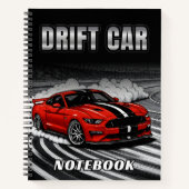 Drift Car Red Muscle Notebook ノートブック (正面)