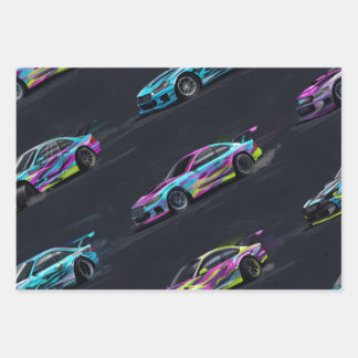 Drift-Car-Wrapping-Paper ラッピングペーパーシート