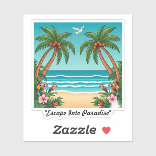 "Drift Into Paradise" シール (シート)