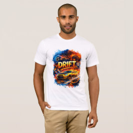 Drift King – High Speed Racing Car Fire Art Design Tシャツ
