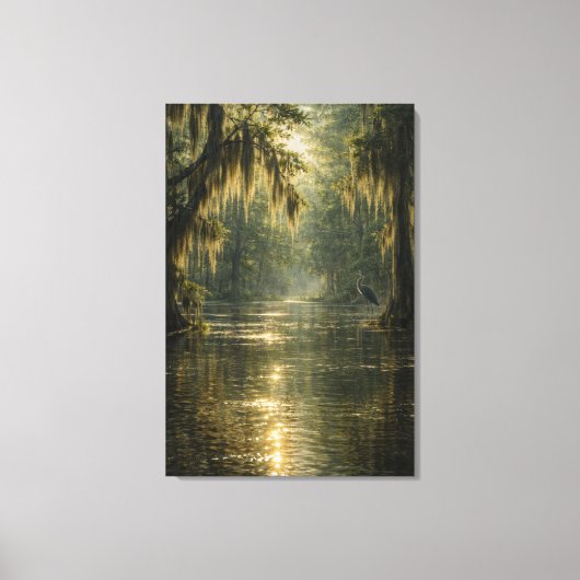 Drifting Morning | Cypress Marsh | Canvas Art キャンバスプリント (正面)
