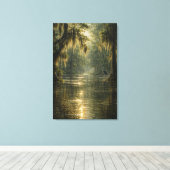Drifting Morning | Cypress Marsh | Canvas Art キャンバスプリント (インサイチュ (ウッドフロア))