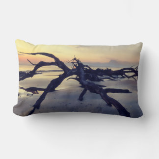 Driftwood Beach Jekyll Island Ga. at dawn Pillow ランバークッション