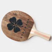 Driftwood Boards Four Leaf Clover with Name 卓球ラケット (横)
