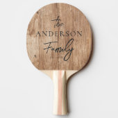 Driftwood Boards Hand Written Family Name 卓球ラケット (裏面)