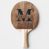 Driftwood Boards Monogram & Name Overlay 卓球ラケット (正面)