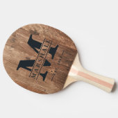 Driftwood Boards Monogram & Name Overlay 卓球ラケット (横)