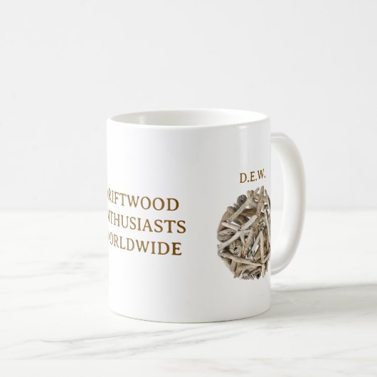 DRIFTWOOD ENTHUSIASTS WORLDWIDE. D.E.W. マグ (正面右)
