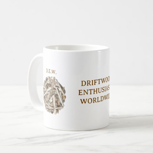 DRIFTWOOD ENTHUSIASTS WORLDWIDE. D.E.W. マグ (正面左)