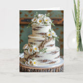 Driftwood Wedding Cake Congratulations カード (正面)