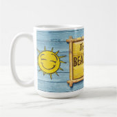 DriftwoodBeachの家家族の印の大きいコーヒー・マグ コーヒーマグカップ (左)