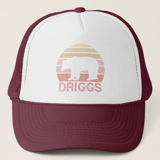 Driggs Idaho Retro Bear キャップ (正面)