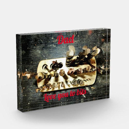 Drill Bits Love You to Bitsパパ フォトブロック (左)