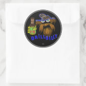 DRILLBILYの青の油田 ラウンドシール (バッグ)