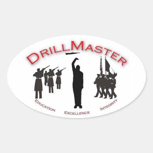 DrillMasterステッカー 楕円形シール (正面)