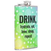 DRINK, 水分補給, 食事, 愛, 睡眠, 繰り返す フラスク (右)