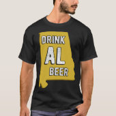 Drink AL Beer State Of Alabama Beer Birmingham Hun Tシャツ (正面)