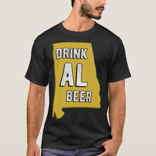 Drink AL Beer State Of Alabama Beer Birmingham Hun Tシャツ (正面)