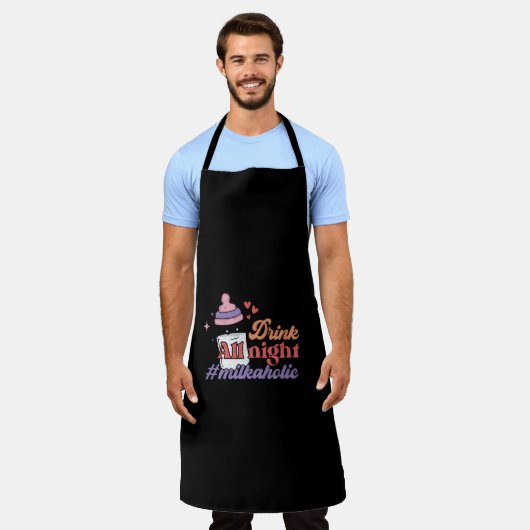 Drink all night エプロン (着用した状態)