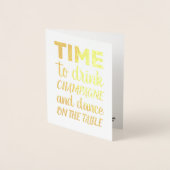 Drink and Dance on the Table - Bridesmaid Proposal 箔カード (正面)