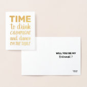 Drink and Dance on the Table - Bridesmaid Proposal 箔カード (ディスプレー)