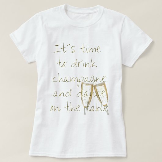 Drink champagne tシャツ (デザイン正面)