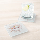 Drink Coaster | ボタニカルフラワータイムカップコースター ガラスコースター (アングル)