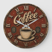 Drink Coffee ラージ壁時計 (正面)