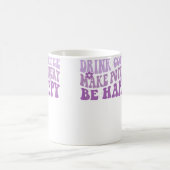 Drink Coffee Make Pottery Be Happy Groovy Pottery  コーヒーマグカップ (中央)