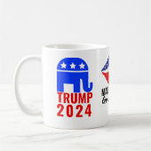 Drink Coffee, Support Trump 2024! コーヒーマグカップ (左)