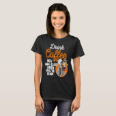 Drink Coffee You Can Sleep When Dead  Women Pirate Tシャツ (正面フル)