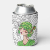 Drink Cooler Green Flapper Girl 缶クーラー (缶正面)