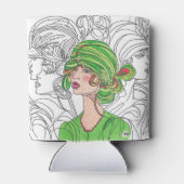 Drink Cooler Green Flapper Girl 缶クーラー (裏面)